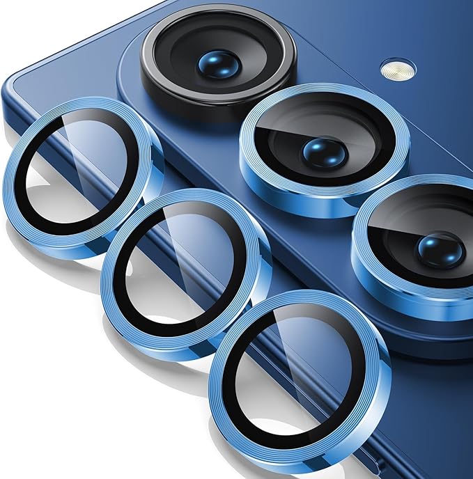 WSKEN for Z Fold 7 Camera Lens Protector Case Cover - Ultra HD Anti-Reflective Tempered Metal Glass Anti Scratch Rear Camera Screen Protector Film for Samsung Galaxy Z Fold 7 5G Accessories,Blue