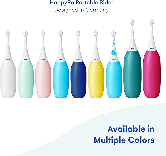 HAPPYPO Butt Shower - Portable Bidet with Travel Bag - Easy-Bidet 2.0 Replaces Wet Wipes and Shower Toilet - Rose