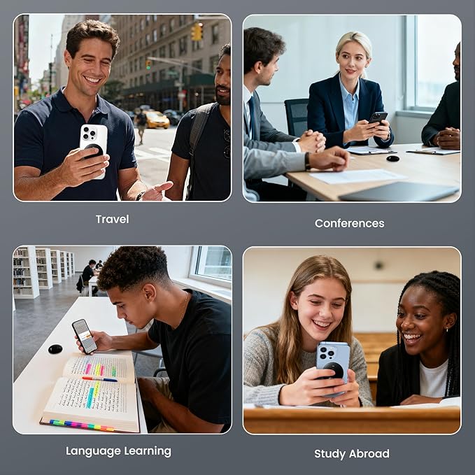 AIKYA AI Language Translator Device, Upgraded AI Translator, 135+ Language Translator, Real-time Voice/Photo/Recording Translation, BT5.4, Instant Language Translator for Travelling Business Study