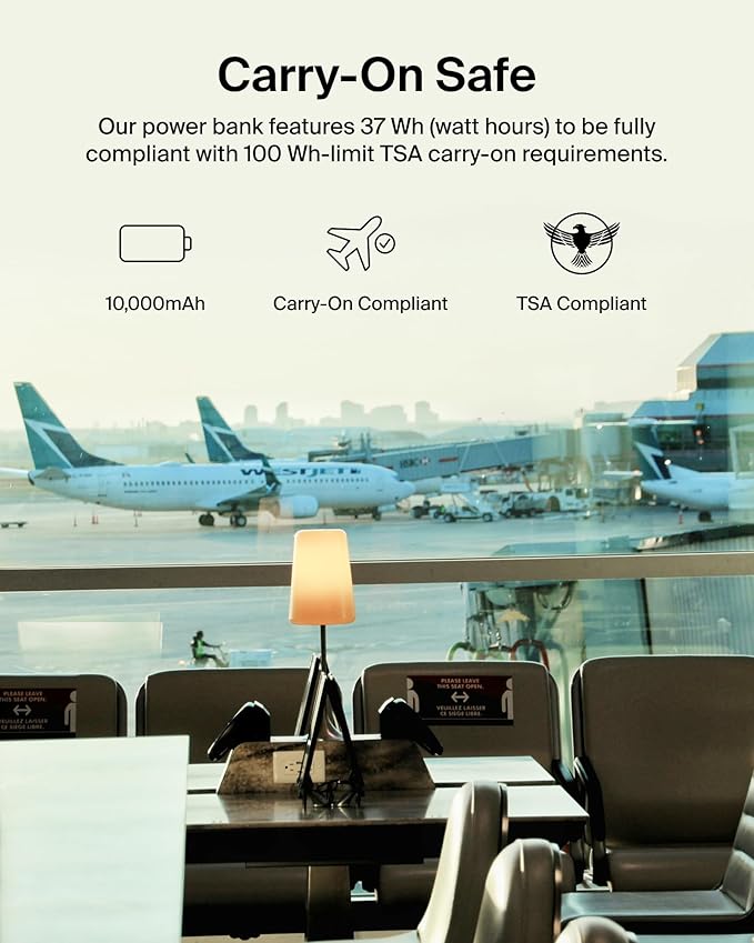 Belkin Portable Charger, Portable Power Bank with Integrated Cable 10000 mAh 20W - Fast Charge USB C Power Delivery, iPhone Charger - iPhone 16 Series, iPad Pro, Galaxy S25, & More - Blue