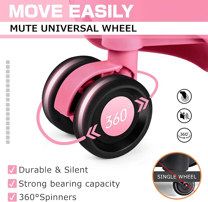 AnyZip Luggage Aluminium Frame Suitcase Hard Shell TSA Lock No Zipper 28In Rose Pink