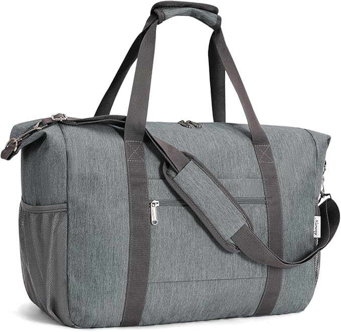 Narwey 18x14x8 Inches Travel Bag Spirit Airlines Frontier Personal Item Bag, Travel Duffel With Wet Pocket Carry on Bag for Airplane Underseat Duffle Overnight for Women and Men (Grey)
