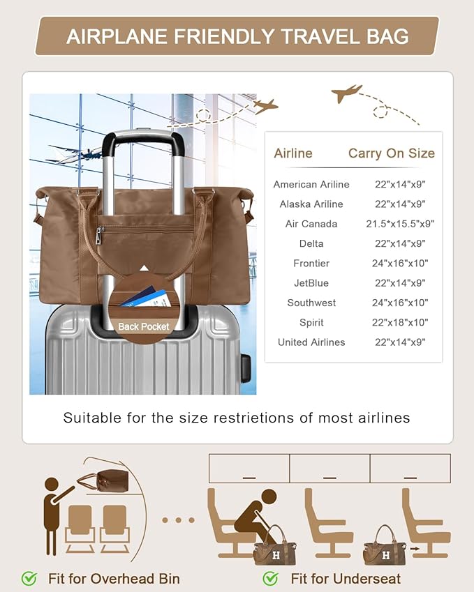 Birthday Graduation Gifts for Daughter,Initial Travel Duffel Bag Sports Gym Bag for Girls Teen Kids Birthday Gifts,Personalized Weekender Bag Carry On Tote Bags Cute Overnight Bag for Women(Brown, H)