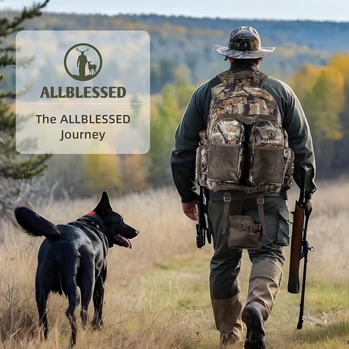 hunting backpack for men Waterproof Camo Pack Hunting gifts for men gear Hunting Day Pack-BlessedBark-35L