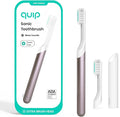 Quip Metal Sonic Toothbrush, Electric Toothbrush for Adults –Time Travel & Soft Bristles with Travel Case & Replaceable Brush Head -3-Month Battery Life - Dusk Plum