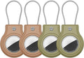 Waterproof Airtag Holder,4 Pack Airtag Case with Secure Lock,Airtags Keychain for Apple Airtag,Anti-Lost Protective Case Air tag Accessories for GPS Tracker Luggage,Bag,Key,Pet-Brown/Brown/Green/Green