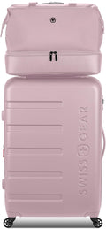 SwissGear 7366 Hardside Expandable Luggage with Spinner Wheels, Pink, 2-Piece Set (Weekender/27)