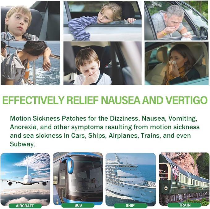 Motion Sickness Patches, Sea Sickness Patch with Waterproof and Non Drowsy 36 Count