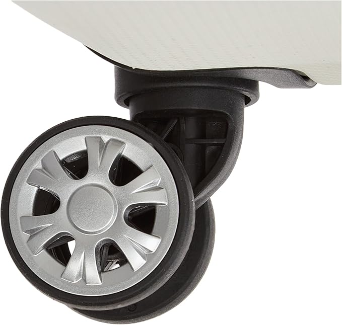 Rockland Melbourne Hardside Expandable Spinner Wheel Luggage, White, 2 Piece (20/28)