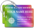 Personalized Luggage Tags for Suitcases (2/4/6/8 Pack) - Custom Engraved Metal Travel Tag, Customizable Pattern/Name/Text for Bags Backpacks Suitcases