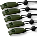 2-Pack Whistle Emergency Safety with Lanyards - High Decibel Survival Whistle for Life Jackets, Boating, Kayaking, Hiking, Hunting & Rescue
