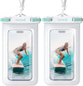 Lamicall 2 Pack Green White Cell Phone Bag, for Mother Mom, Birthday Gift for Father Teens Girls Boys Phone Pouch