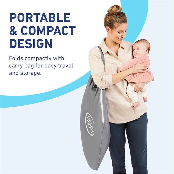 Graco Pack ’n Play Travel Dome LX Playard – Raised Portable Bassinet, UV‑50 Canopy, Changer & Storage, Annie