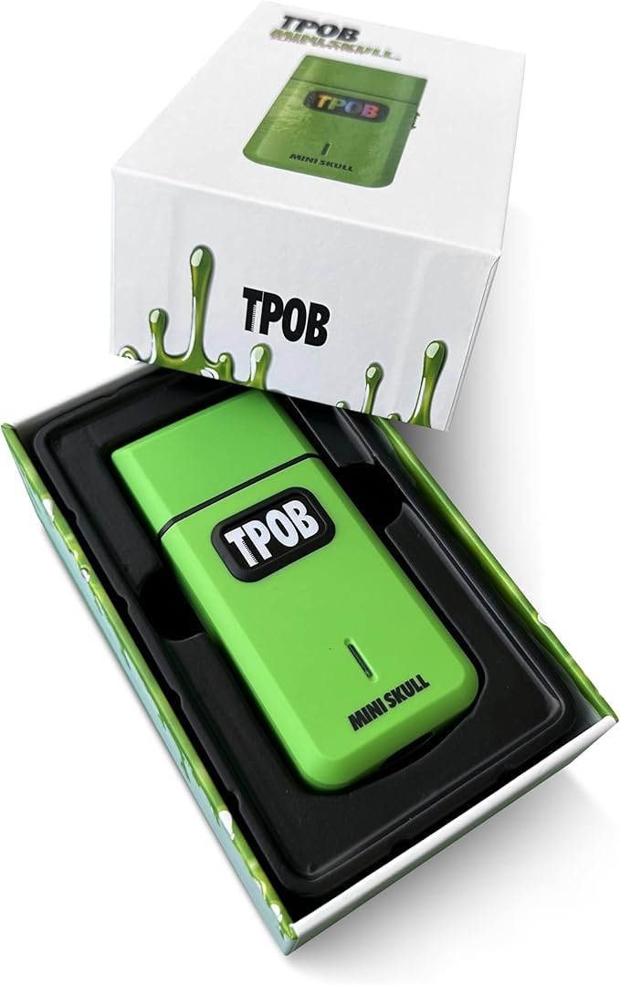 TPOB Mini Skull Single Shaver Compact Design That can fit in Your Pocket with a Turbo Charged Motor, Perfect for Both Professional and at-Home use (Slime)