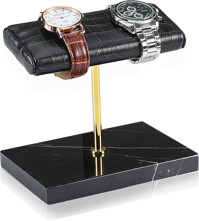 LYS&LYX Watch stand watch display stand watch holder watch Handcrafted watch holder (2--black/glod/croco)