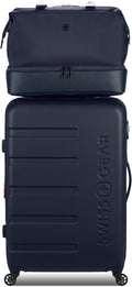 SwissGear 7366 Hardside Expandable Luggage with Spinner Wheels, Navy, 2-Piece Set (Weekender/27)