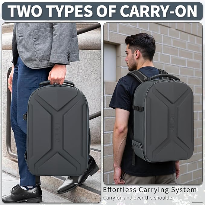 TORIBIO Camera Backpack, Hardshell DSLR Photography Camera Bag, Waterproof Hard Shell Camera Case with Tripod Holder & 15.6" Laptop Compartment Compatible with Canon/Nikon/Sony/DJI Mavic Drone