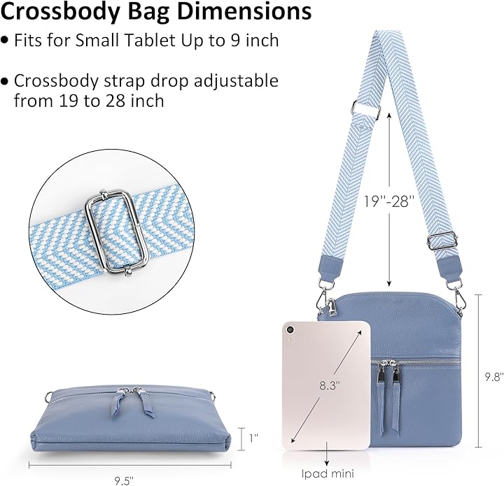 befen Genuine Leather Small Crossbody Purses for Women Travel Cross Body Bags Lightweight with Adjustable Shoulder Strap