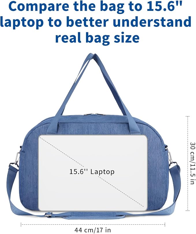 Narwey For Spirit Airlines Personal Item Bag 18x14x8, Small Duffle Bag for Travel Duffel for Traveling, Carry on Bag for Airplanes Underseat Overnight for Women and Men (Navy Blue)