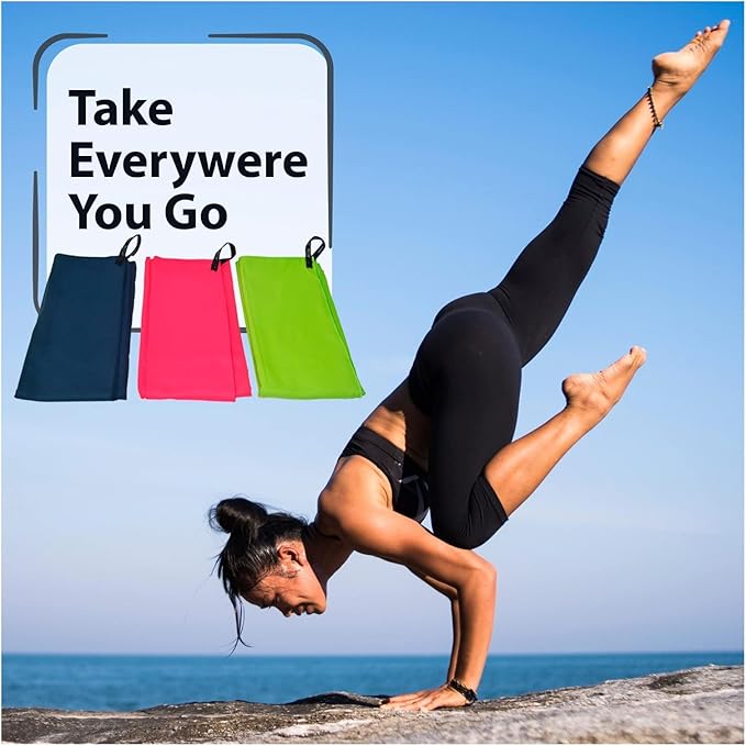 Outdoors Microfiber Towel Fast Drying Soft Feel Fast Action Drying for Gym Beach Outdoors Travel Yoga Camping Compact Size 1 Piece 24x48 in Red MFT1P24RD