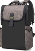 CROSSGEAR Casual Daypack Backpack, Lightweight, Shock-absorbing Padding Strap, Breathable Back, Work Business Laptop Backpack for Men, Multi-Pocket, Water-resistant, 14” Laptop Compartment, 24L