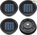 ELUTENG Solar Light Replacement Top 4 Pack (Top Size 2.76 inch, Bottom Size 2.42 inch) LED Solar Lantern Light Lids Outdoor Waterproof Replacement Solar Light Tops Warm White LED