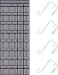 40 Mesh Pocket Over the Door Shoe Organizer,Hanging Shoe Rack for Closet Storage Holder for Dorm Room College Classroom Storag(Grey)