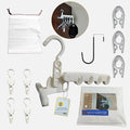 Over The Door Hooks Hanger,Foldable Portable Folding Hangers,Hanging Rack,Clips,Essentials for Cruise,Vacation,Camping,RV,Road Trip,Hotel,Business Travel, Student Apartment(White Bag)