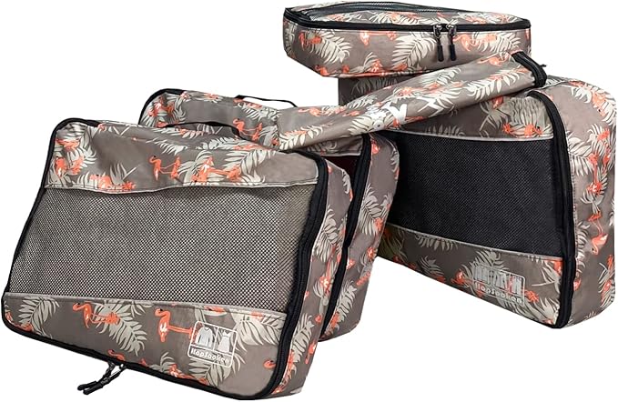 5 Set Packing Cubes for Travel Large Suitcase Luggage Organizer Bags Travel Accessories Vacation 4 Cubes 1 Laundry Pouch Bag