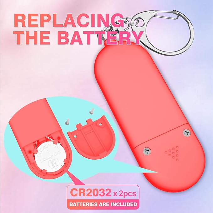 Personal Safety Alarm for Women - 130dB Self Defense Keychains Siren Whistle, Replaceable Battery with SOS LED Strobe Light - Emergency Security Safe Protection Devices for Kids Elderly