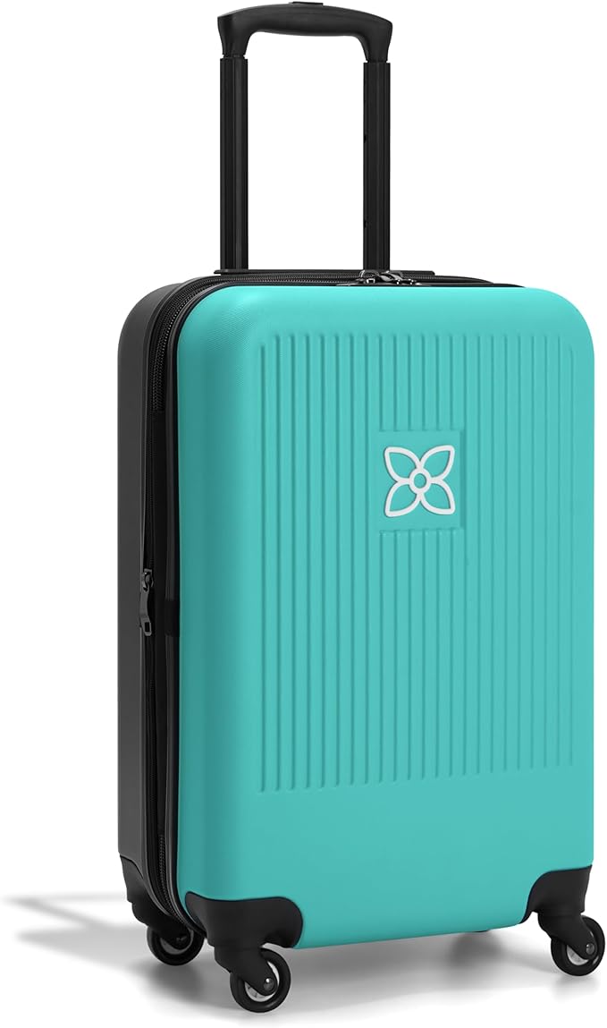 Sherpani Meridian, 22 Inch Carry On Luggage Airline Approved, Rolling Hardside Suitcase 22x14x9, Travel Luggage for Women, Expandable Suitcase, Travel Gift (Caribe)