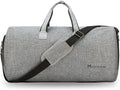 Modoker Convertible Garment Bag with Shoulder Strap, Carry on Garment Duffel Bag for Men Women - 2 in 1 Hanging Suitcase Suit Travel Bags (Grey)