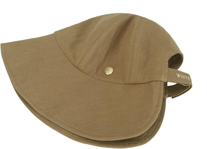 Linen Victorian Bonnet Hat Sun Cap, Foldable Summer Visor | New Katy