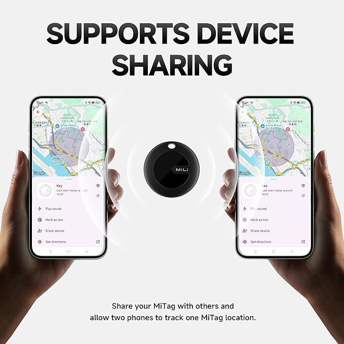 MiLi MiTag Bluetooth Tracker for Android, Google Certified Key Finder/Luggage Tracker/Item Locator, Smart Tracking Tag for Google Find My Device (Find Hub) App, 1 Pack