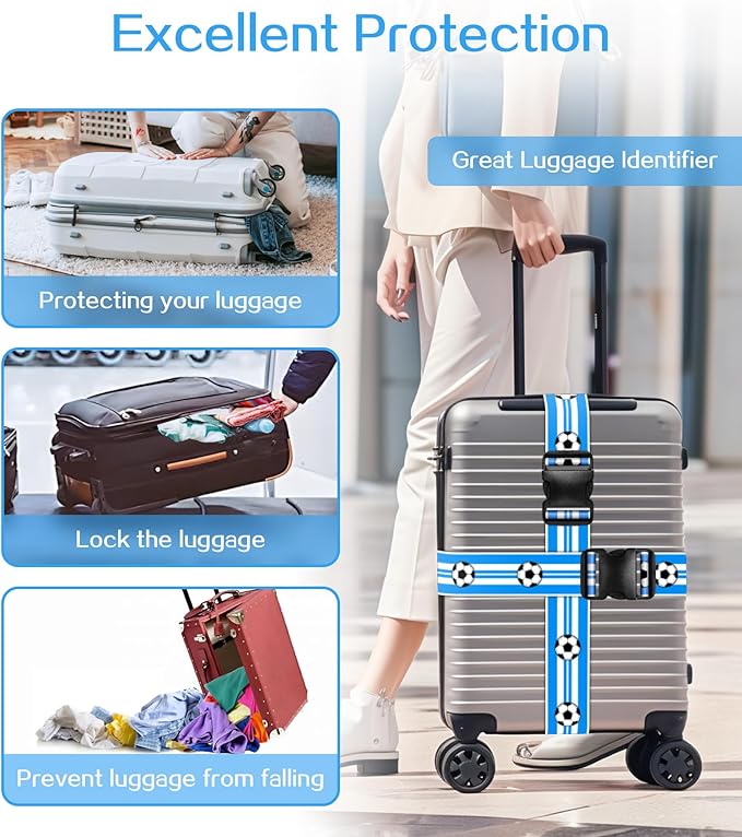 Luggage Straps for Suitcases Travel Belt Luggage Band Heavy Duty Traveling Luggage Identifier Cute Women Girls Unique Accesory,