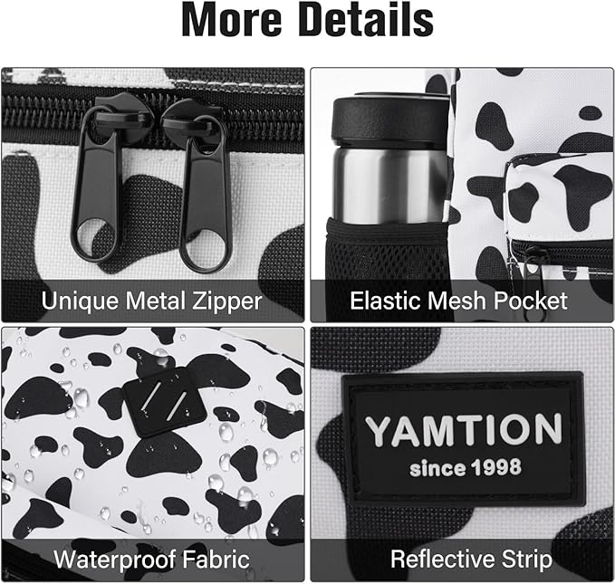 Unisex School Backpack,Classic Casual Bookbag Adults and Teens Schoolbag with USB Port for High School College Office Work Travel