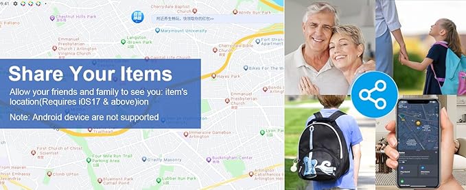 Key Finder, Bluetooth Tracker Locator Pairs with Apple Find My (iOS only), Item Locator Smart Tracker Tag for Keys/Luggage/Wallet, etc. (WHITE-2PCS)