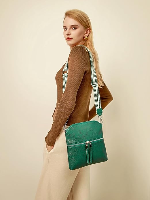 befen Genuine Leather Small Crossbody Purses for Women Travel Cross Body Bags Lightweight with Adjustable Shoulder Strap