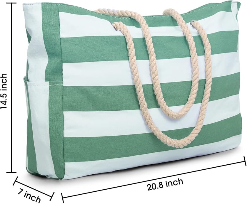 Becokan Beach Bags for Women Large Waterproof Beach Tote Bag Zipper Beach Bags Waterproof Sandproof Swim Pool Bag Large Tote