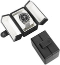 Single Travel Watch Case - Vintage Inspired - Exterior, Soft Microfiber Lining, Fits Up to 42mm Watches - Vegan Leather - Reliable Storage for Home or Travel