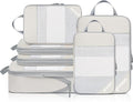 8 Set/6 Set/4 Set Compression Packing Cubes for Travel, Lightweight Vacation Travel Essentials, Travel Accessories for Suitcase Organizer Bags Set, Durable Luggage Organizer