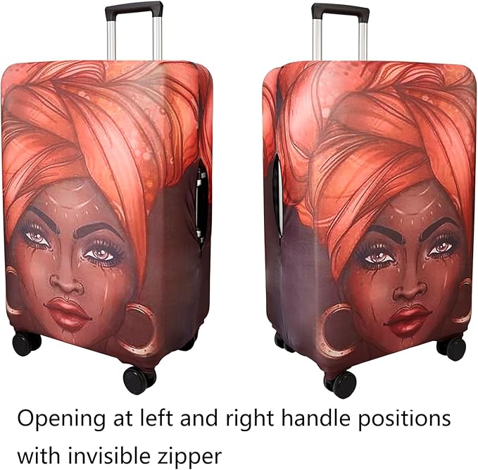 WUJIAONIAO Travel Luggage Cover Baggage Suitcase Cover Protector Skins 18-32 Inch (Brown A10, S (for 18-20 inch luggage))