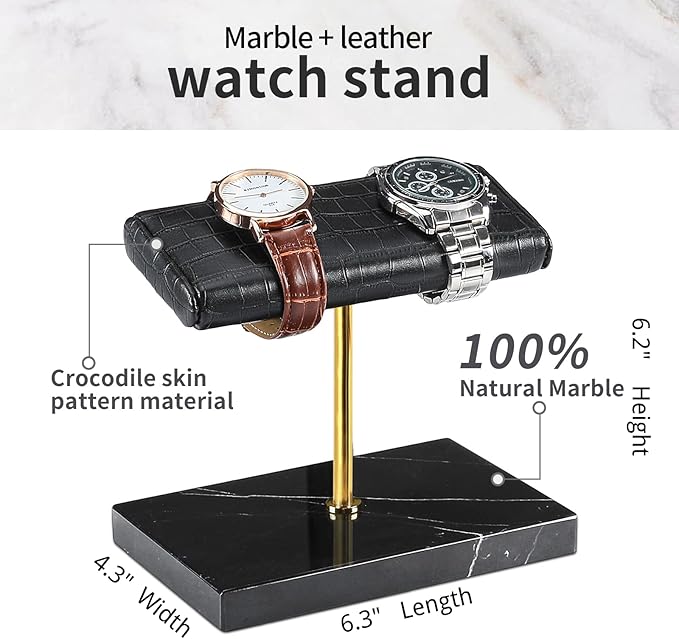 LYS&LYX Watch stand watch display stand watch holder watch Handcrafted watch holder (2--black/glod/croco)