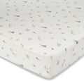 Crane Baby 100% Cotton Animal Nursery Sheet with Jellyfish Design, Neutral Crib Sheets, Fitted Toddler Sheet, 28" x 52"Standard Size Sea Life Crib Sheet