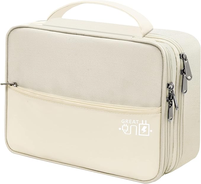 SELLYFELLY Electronics Travel Organizer, Double Layer Cable Organizer Bag Watreproof Electronics Accessories Storage Bag for Cord, Charger, Phone, Power Bank, Hard Drive