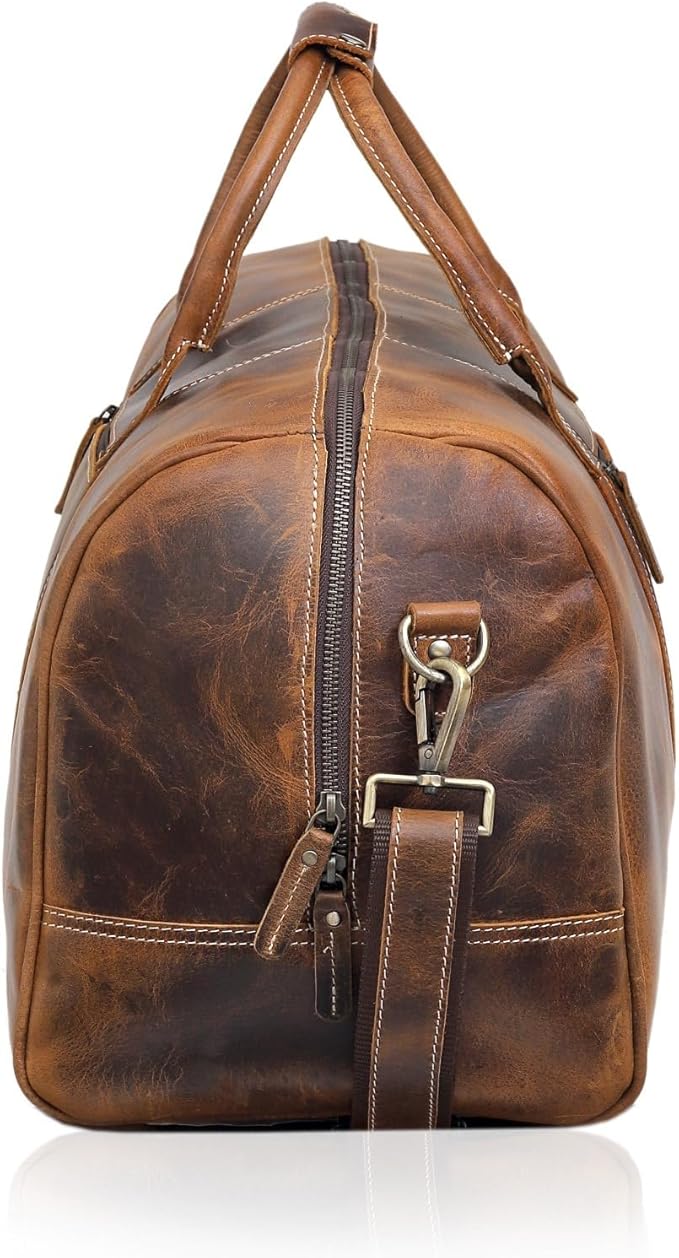 Leather Travel Duffel Bags for Men and Women Full Grain Leather Overnight Weekend Leather Bags Sports Gym Duffle