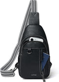 7L Sling Bag for Women Men Leather Small Sling Backpack Daypack Anti Theft Fanny Pack Crossbody Purse Travel