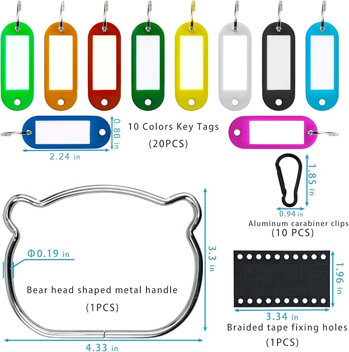 Portable Key Organizer Manager with Enlarged Window for Writing and Displaying More Text, Suitable for Warehouses, Offices, Schools, Homes, Etc (Key Marking and Management)