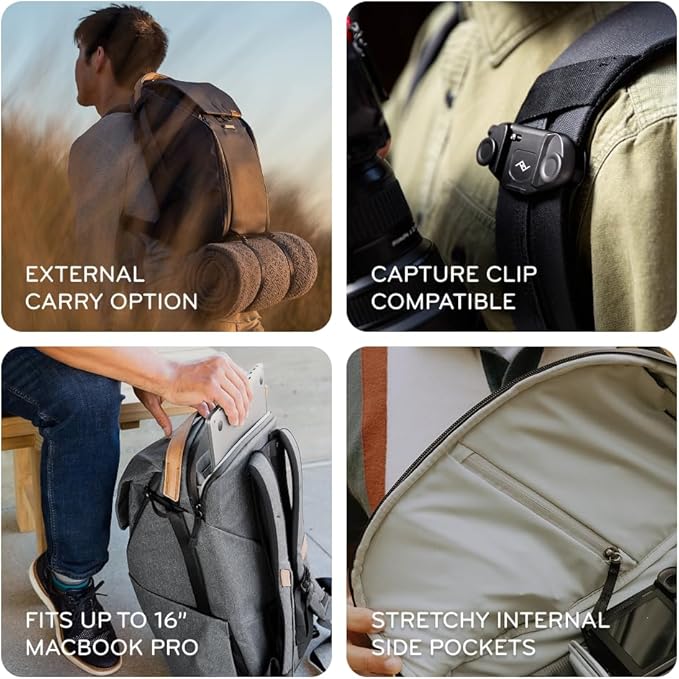 Peak Design Everyday Backpack V3 20L, Eclipse, MagLatch Top, Dual Side Access, FlexFold Dividers, Fits 15" Laptop, For Camera Carry, Daily Commutes or Travel, Versatile Backpack for Men and Women