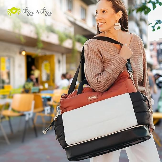 Itzy Ritzy Dream Convertible Diaper Bag Tote Backpack - Baby Diaper Bag with 14 Pockets, Changing Pad & More (Coffee & Cream)